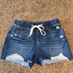 Size Large Tie Denim Shorts